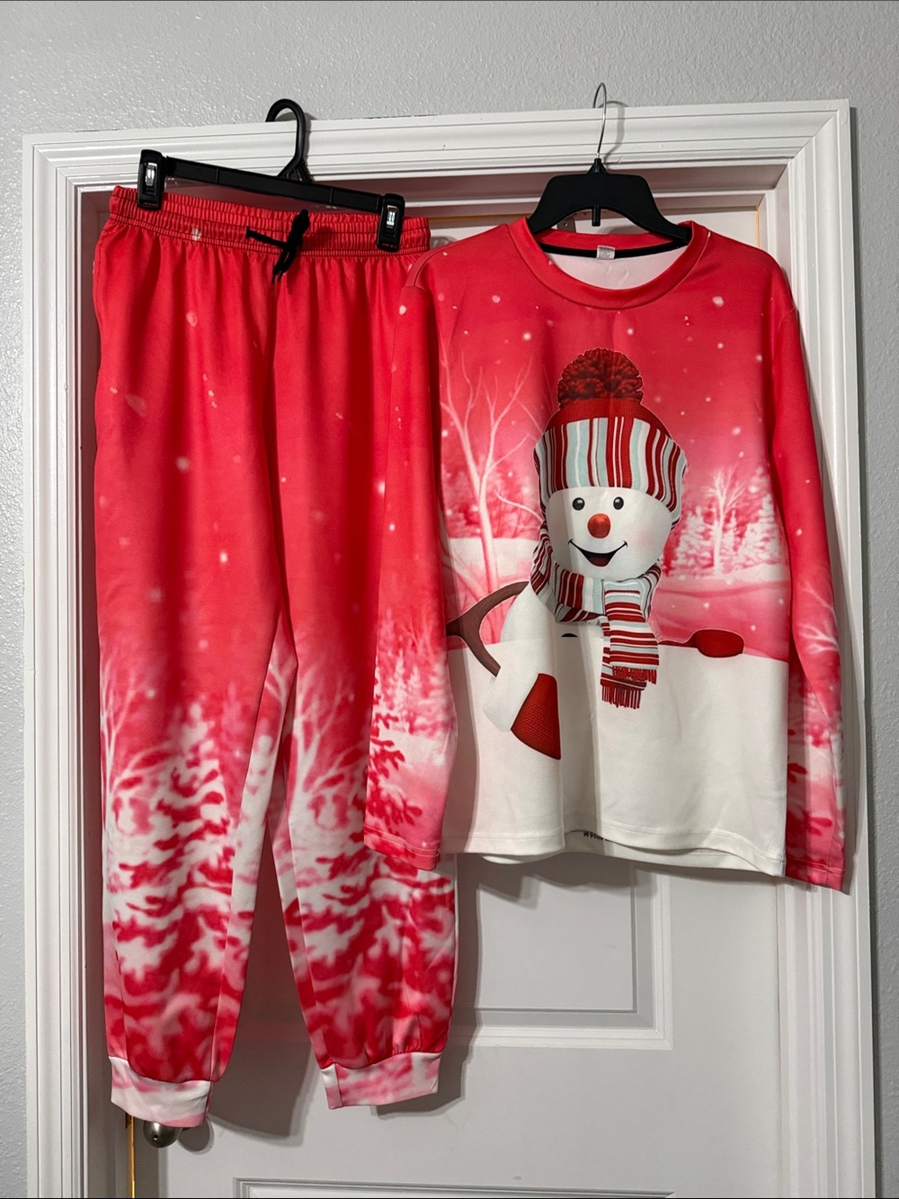 Red Snowman Kids Pajama Set - Cozy Holiday Sleepwear
